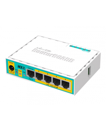 MikroTik RouterBOARD hEX PoE lite with 650MHz CPU, 64MB RAM, 5xLAN