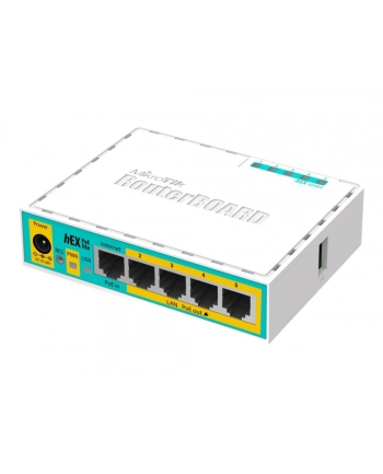 MikroTik RouterBOARD hEX PoE lite with 650MHz CPU, 64MB RAM, 5xLAN nr 1