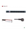 Listwa zasilająca Rack19'' 1U TechlyPro 8 gniazd Schuko 3m czarna - nr 5