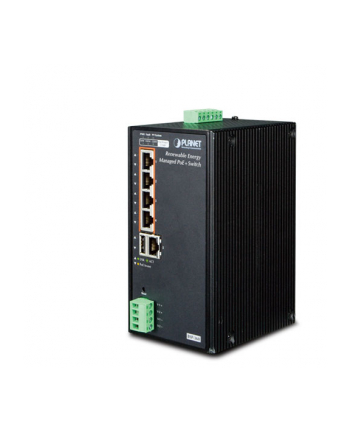 PLANET 4Port PoE+ mgd Ethernet Switch Industrial Renewable Energy 4-Port 10/100/1000T 802.3at PoE+ Managed Ethernet Switch