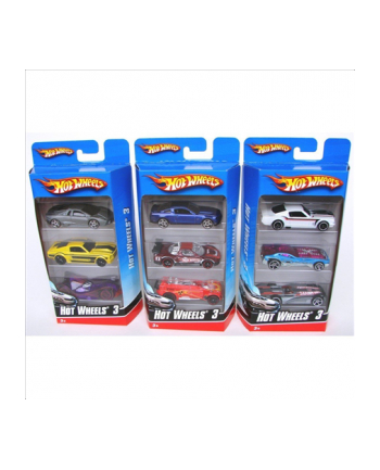 HW Auto Hot Wheels 1:64 K5904 trzypak mix p12 MATTEL