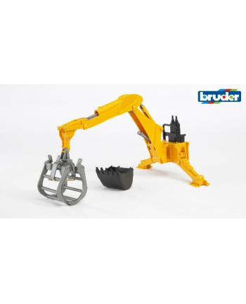 Żuraw z chwytakiem i łyżką - żółty (02301) BRUDER nr 1