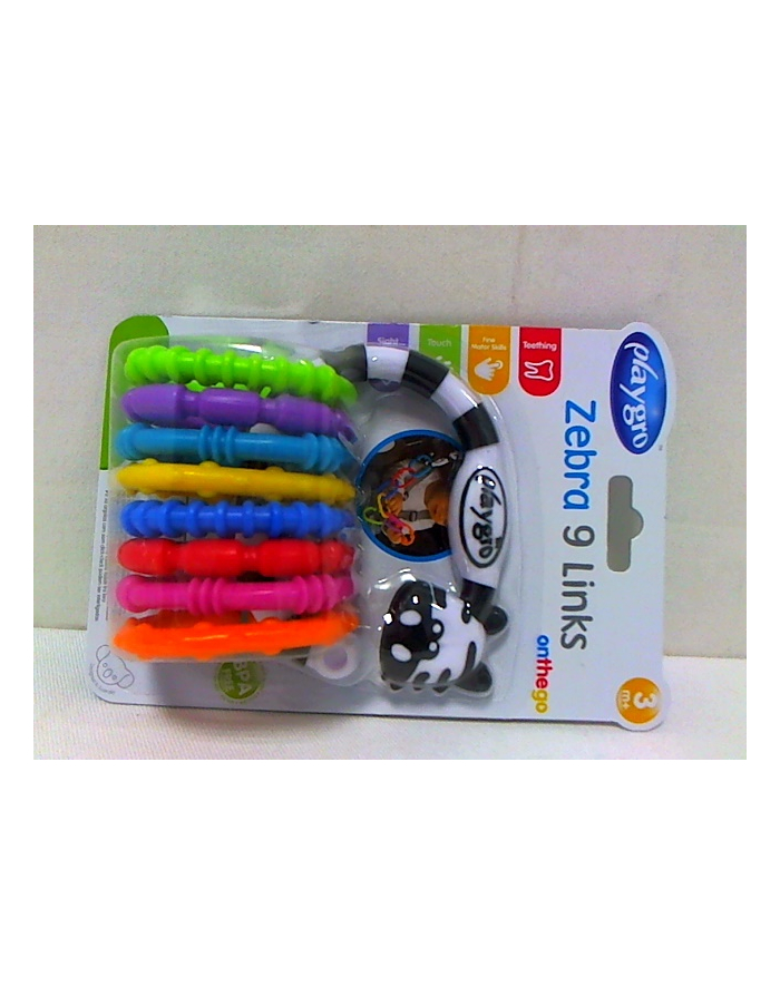 Playgro 184558 Gryzak aktywna Zebra blister główny