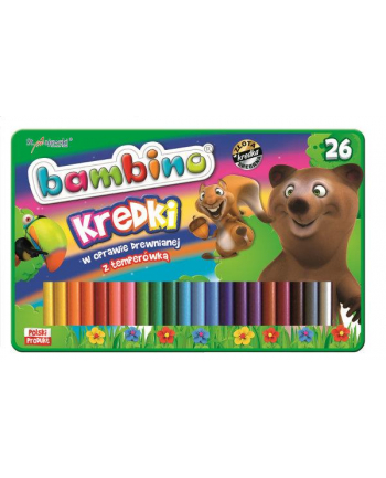 Kredki BAMBINO 26kol.w drewnie+temp. MAJEWSKI