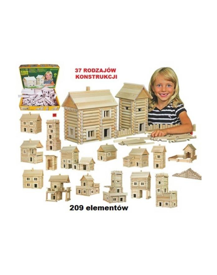 PROMO Domki 2 z płotem 209el drewniane do sklejania w pud. główny