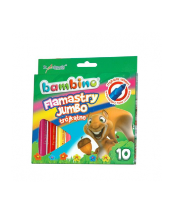 Flamastry 10kol Jumbo Bambino trójkątne standard MAJEWSKI