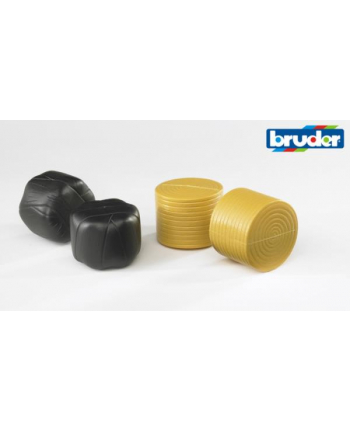 Sprasowane bele siana (czarna i żółta) 02345 BRUDER nr 1