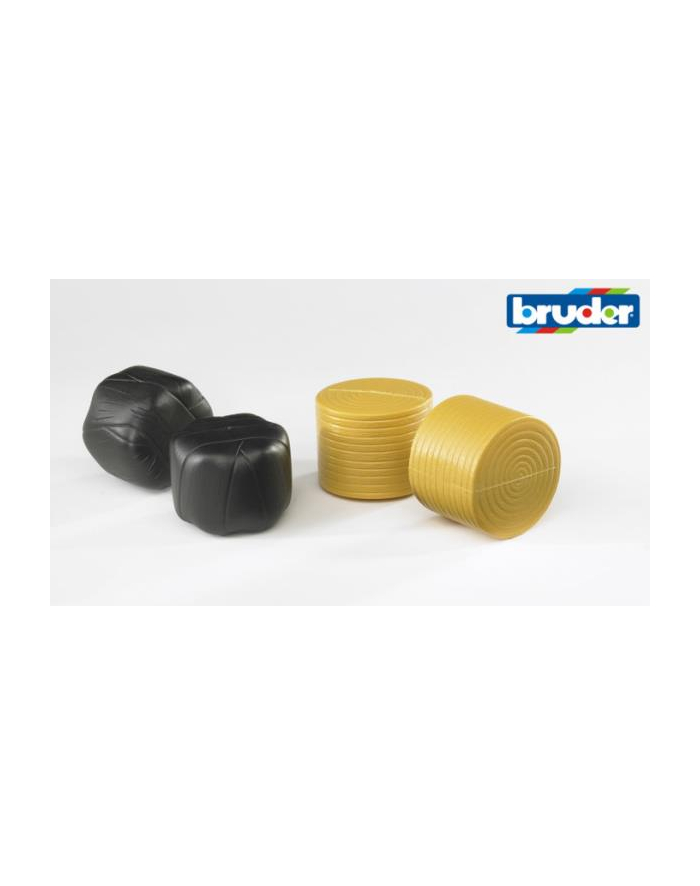 Sprasowane bele siana (czarna i żółta) 02345 BRUDER główny