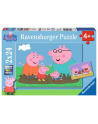 Puzzle 2x24el Peppa - Zabawa w błocie 090822 RAVENSBURGER - nr 1