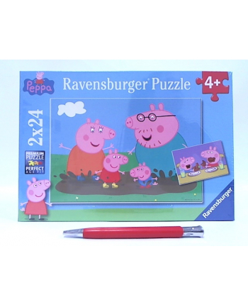 Puzzle 2x24el Peppa - Zabawa w błocie 090822 RAVENSBURGER