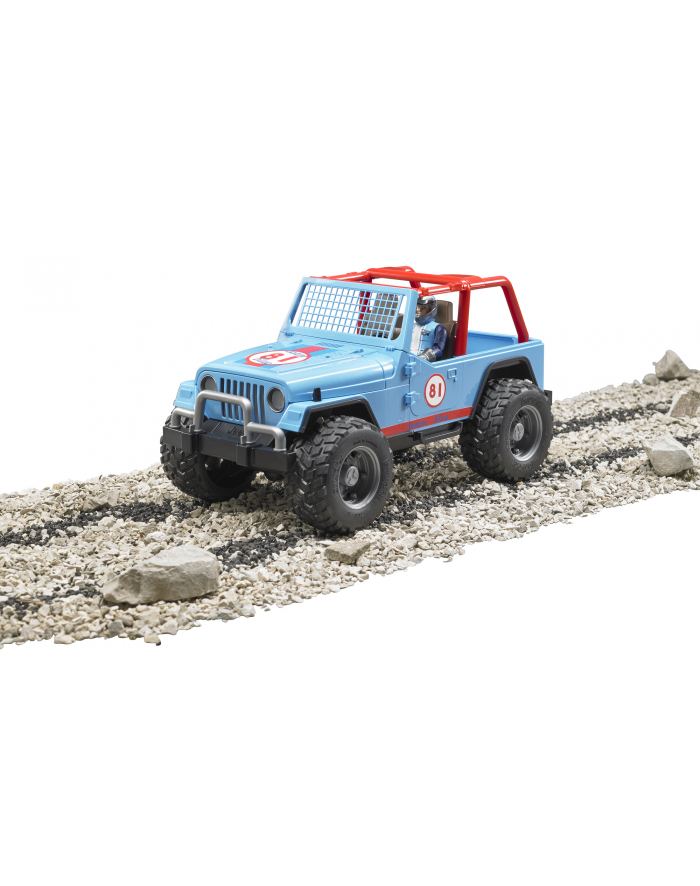 Jeep Cros Country Racer niebieski z figurką 02541 BRUDER główny