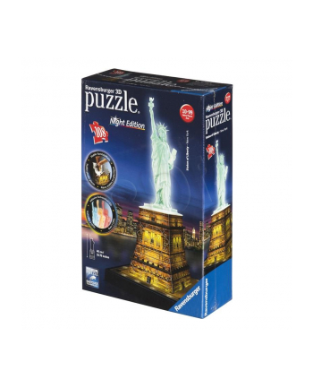 Puzzle 3D Statua Wolności, noc 125968 RAVENSBURGER