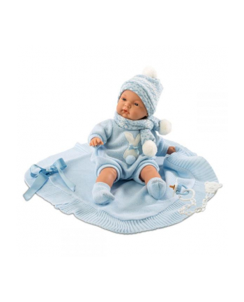 LLORENS Lalka Joel płacząca z niebieskim kocykiem 38 cm 38937