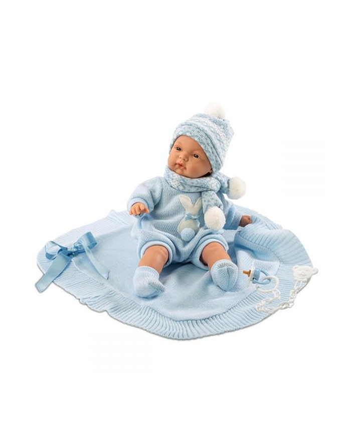 LLORENS Lalka Joel płacząca z niebieskim kocykiem 38 cm 38937 główny