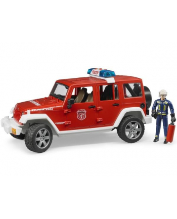 Jeep Wrangler Unlimited Rubicon Straż Pożarna z figurką 02528 BRUDER