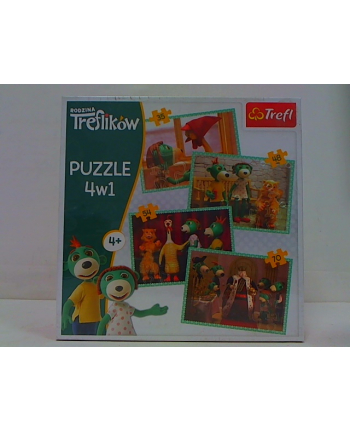 Puzzle 4w1 Trefliki Nowi przyjaciele 34290