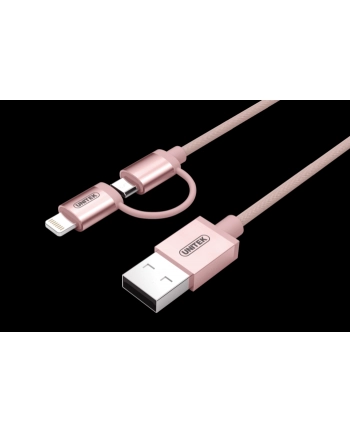 Unitek Kabel Lightning/microUSB, 1m; MFI; ROSE GOLD; Y-C4031RG nr 1