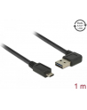 Delock Kabel USB Micro AM-BM 2.0 1m Czarny Kątowy Lewo/Prawo USB-A Dual Easy-USB - nr 23