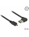 Delock Kabel USB Micro AM-BM 2.0 2m Czarny Kątowy Lewo/Prawo USB-A Dual Easy-USB - nr 13