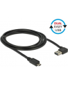 Delock Kabel USB Micro AM-BM 2.0 2m Czarny Kątowy Lewo/Prawo USB-A Dual Easy-USB - nr 14