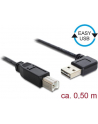Delock Kabel USB AM-BM 2.0 0.5m Czarny Kątowy Lewo/Prawo USB-A Easy-USB - nr 14