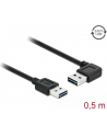 Delock Kabel USB AM-AM 2.0 0.5m Czarny Kątowy Lewo/Prawo USB-A Easy-USB - nr 9