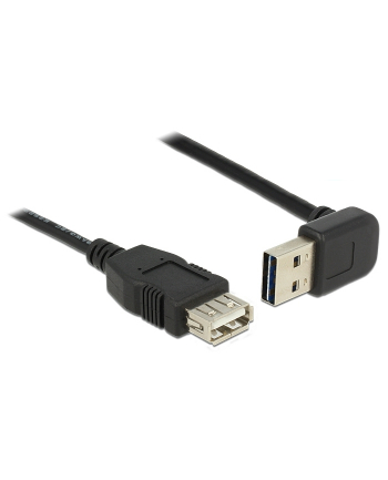 Delock Kabel USB AM-AF 2.0 0.5m Black Angled Left/Right USB-A Easy-USB