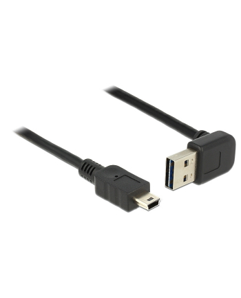 Delock Kabel USB Mini AM-BM 2.0 0.5m Czarny Kątowy Góra/Dół USB-A Easy-USB