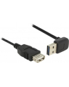 Delock Kabel USB AM-AF 2.0 0.5m Czarny Kątowy Góra/Dół USB-A Easy-USB - nr 12