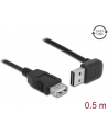Delock Kabel USB AM-AF 2.0 0.5m Czarny Kątowy Góra/Dół USB-A Easy-USB - nr 13
