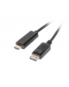 LANBERG Kabel DisplayPort - HDMI M/M 1M czarny - nr 12