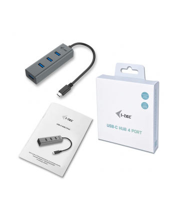 iTec i-tec USB-C Metal 4-portowy HUB 4x USB 3.0 pasywny