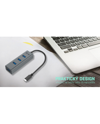 iTec i-tec USB-C Metal 4-portowy HUB 4x USB 3.0 pasywny