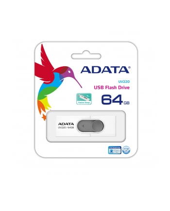 Adata UV220 64GB USB2.0 Biało-szary nr 1