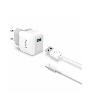 CELLY Szybka Ładowarka TURBO 2.4A / 1 USB Type-C