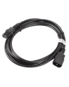 LANBERG Przedłużacz kabla zasilającego IEC 320 C13 - C14 VDE 3M czarny - nr 14