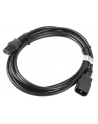 LANBERG Przedłużacz kabla zasilającego IEC 320 C13 - C14 VDE 3M czarny - nr 18