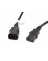 LANBERG Przedłużacz kabla zasilającego IEC 320 C13 - C14 VDE 3M czarny - nr 25