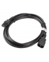 LANBERG Przedłużacz kabla zasilającego IEC 320 C13 - C14 VDE 3M czarny - nr 26