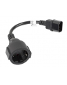 LANBERG Przedłużacz kabla zasilającego IEC 320 C14 - Schuko 20cm czarny - nr 29
