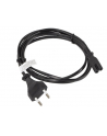 LANBERG Kabel zasilający EURO (radiowy) CEE 7/16 - IEC 320 C7 1.8M       czarny - nr 11