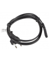 LANBERG Kabel zasilający EURO (radiowy) CEE 7/16 - IEC 320 C7 1.8M VDE   czarny - nr 11