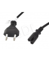 LANBERG Kabel zasilający EURO (radiowy) CEE 7/16 - IEC 320 C7 1.8M VDE   czarny - nr 15