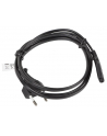 LANBERG Kabel zasilający EURO (radiowy) CEE 7/16 - IEC 320 C7 1.8M VDE   czarny - nr 16