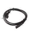 LANBERG Kabel zasilający EURO (radiowy) CEE 7/16 - IEC 320 C7 1.8M VDE   czarny - nr 19