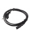 LANBERG Kabel zasilający EURO (radiowy) CEE 7/16 - IEC 320 C7 1.8M VDE   czarny - nr 4