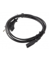 LANBERG Kabel zasilający EURO (radiowy) CEE 7/16 - IEC 320 C7 1.8M VDE   czarny - nr 6