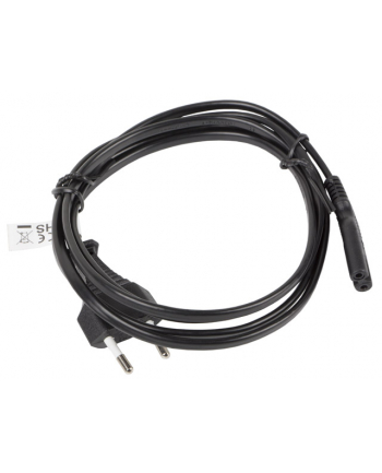 LANBERG Kabel zasilający EURO (radiowy) CEE 7/16 - IEC 320 C7 1.8M VDE   czarny