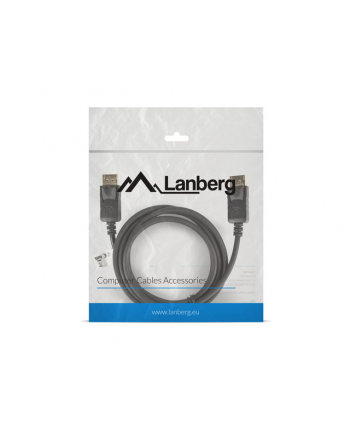 LANBERG Kabel DisplayPort M/M 4K 1.8M czarny