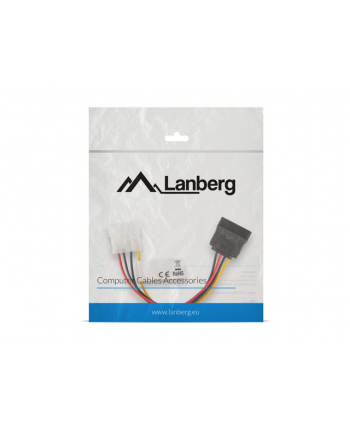 LANBERG Kabel Molex zasilający - SATA F/M 15cm